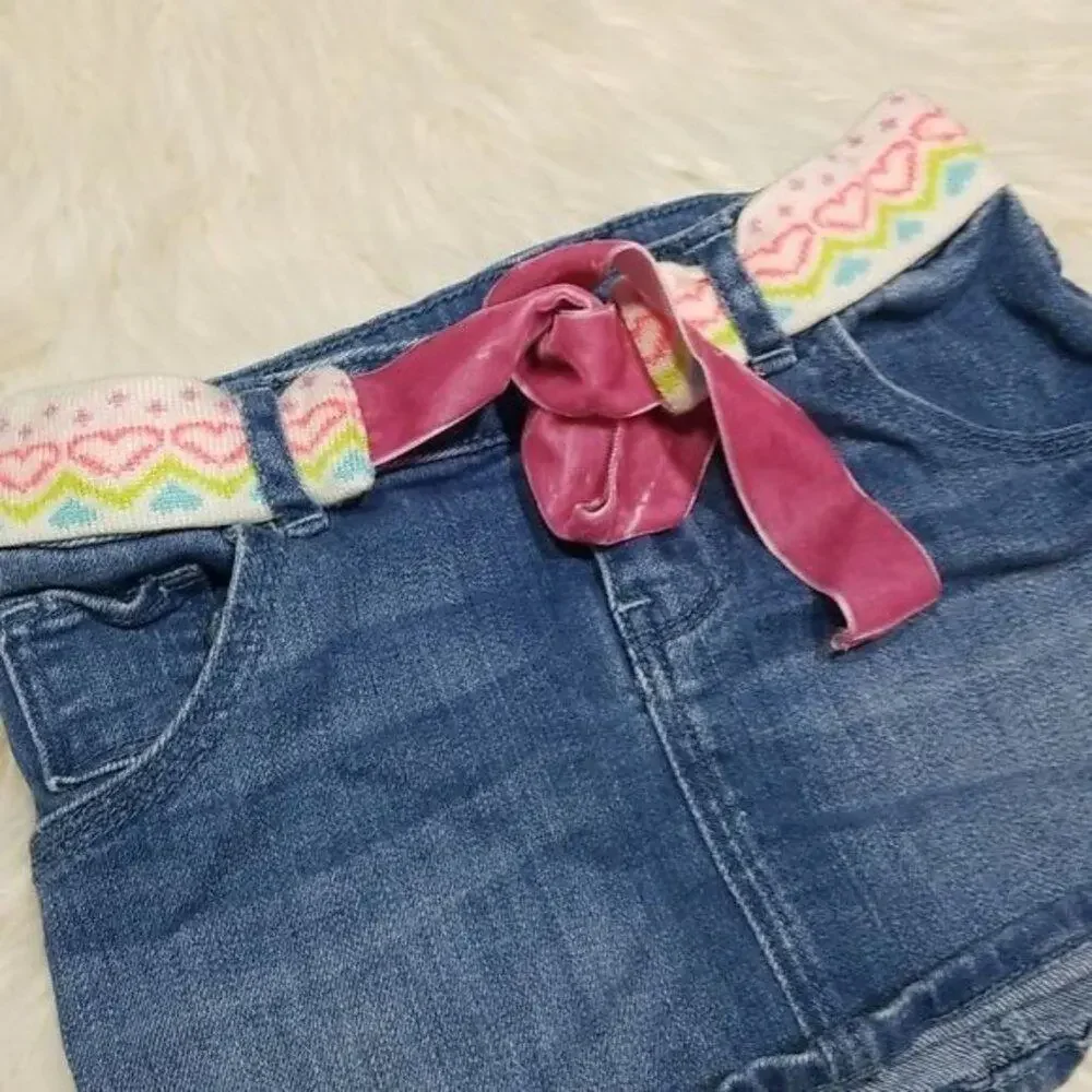 Baby Gap Blue Denim Mini Skirt with belt